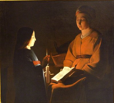 Die Erziehung der Jungfrau von After Georges de La Tour